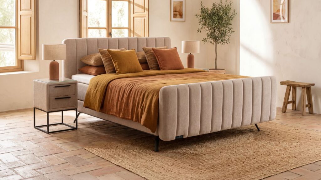Aanzicht schuin voor boxspring Caresse 3460